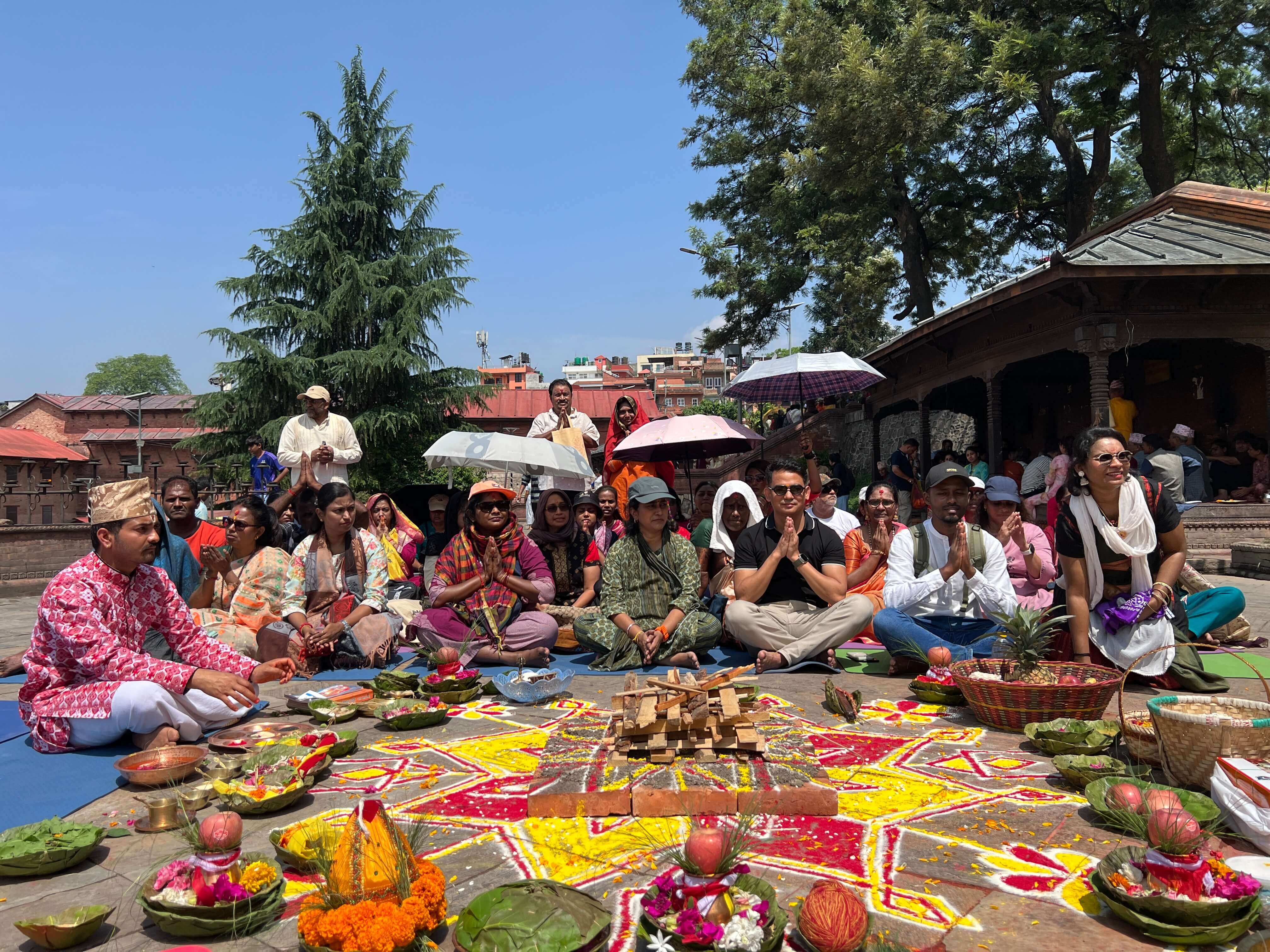 Pooja before Kailash Manasarovar