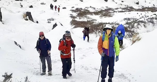 Trail in winter season