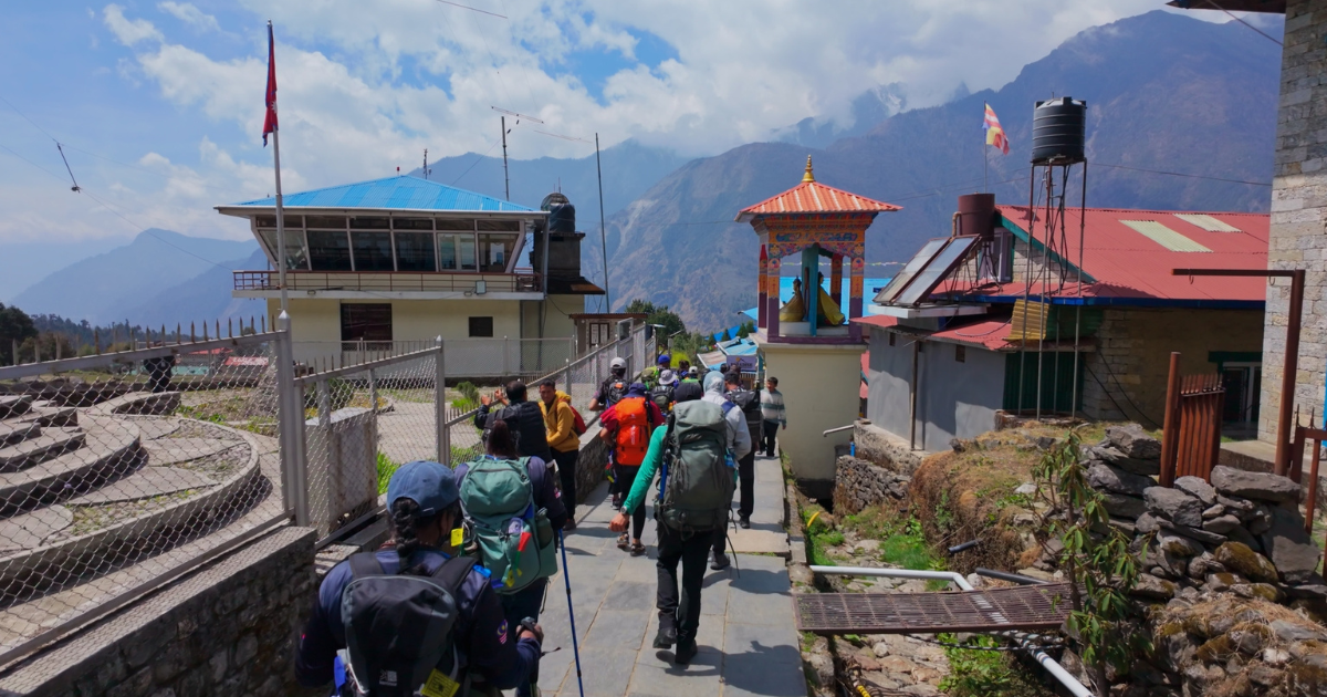 Temperature below Namche