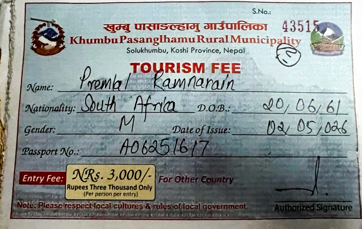 Khumbu Pasang Lhamu Rural Municipality Permit